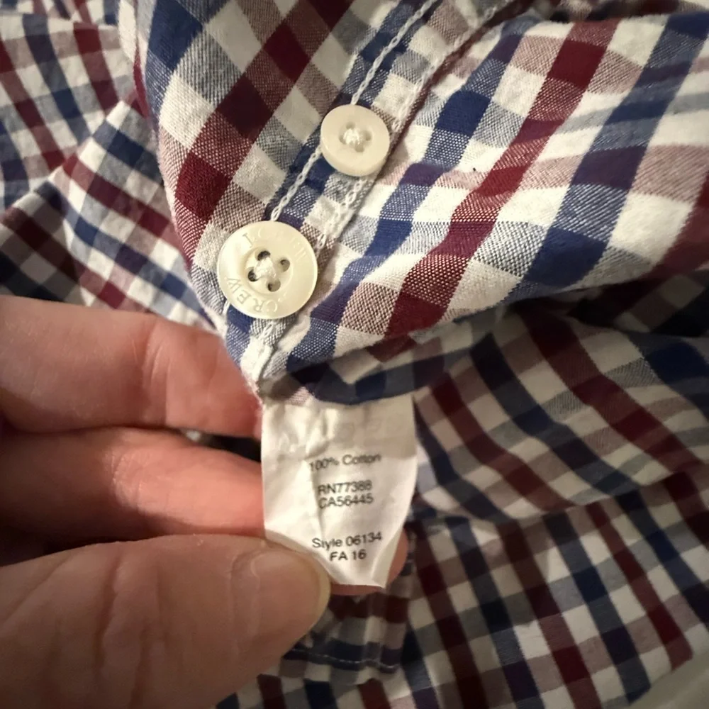 J. Crew‎ Men's Plaid Shirt - Red, Blue, White